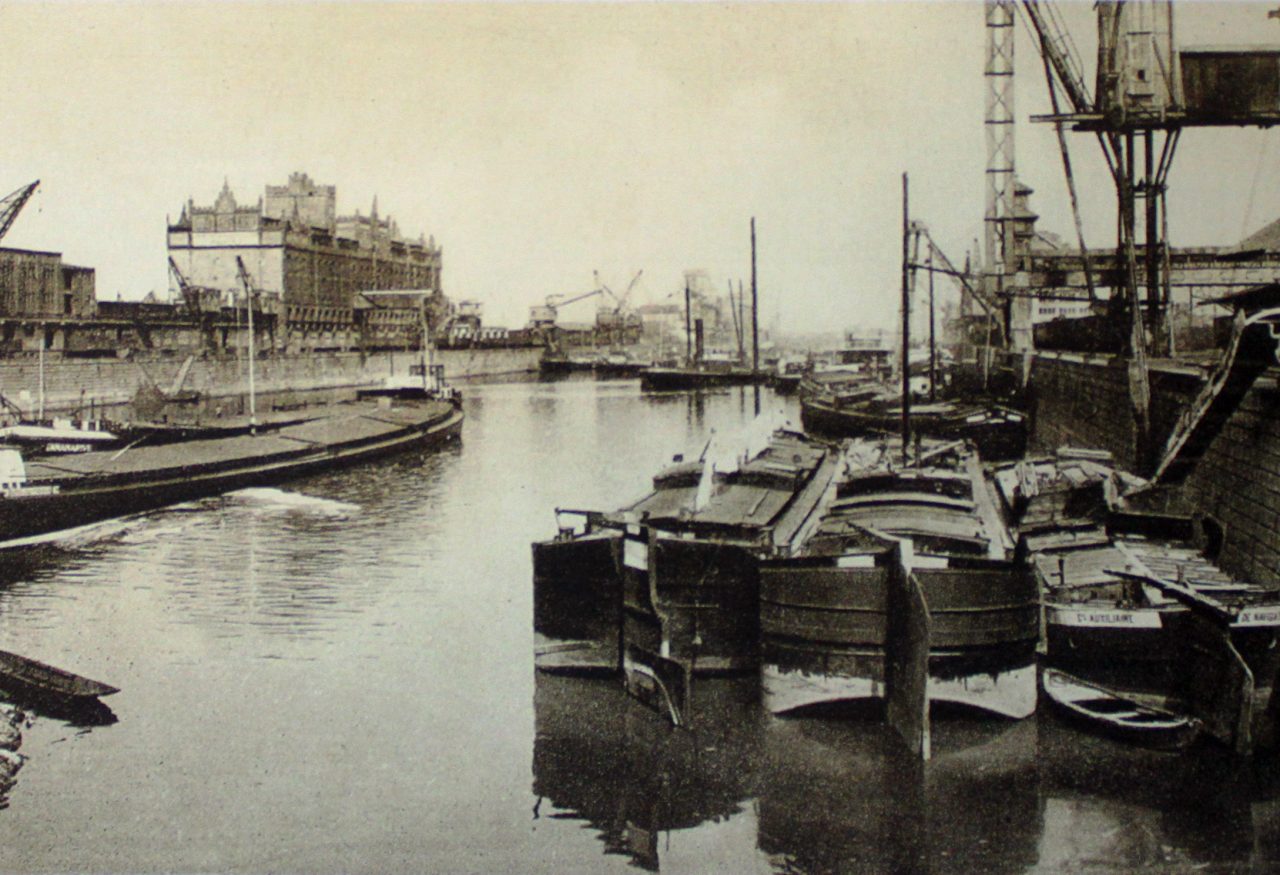 Der Port du Rhin (Rheinhafen) im Jahr 1920 © Archives Municipales de Strasbourg