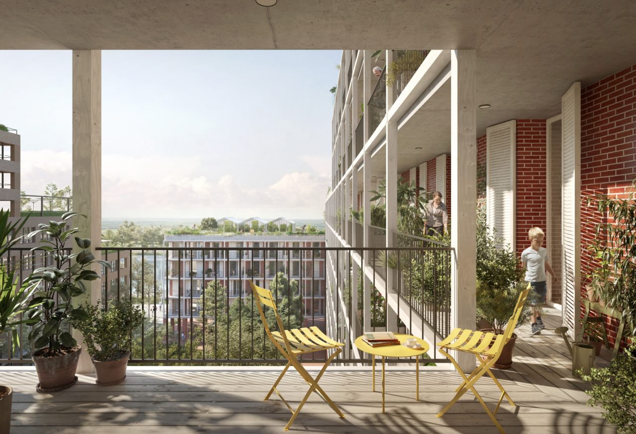 Vue des balcons © OFFICE Kersten Geers David Van Severen + LPAA Loïc Picquet Architecte + Filippo Bolognese