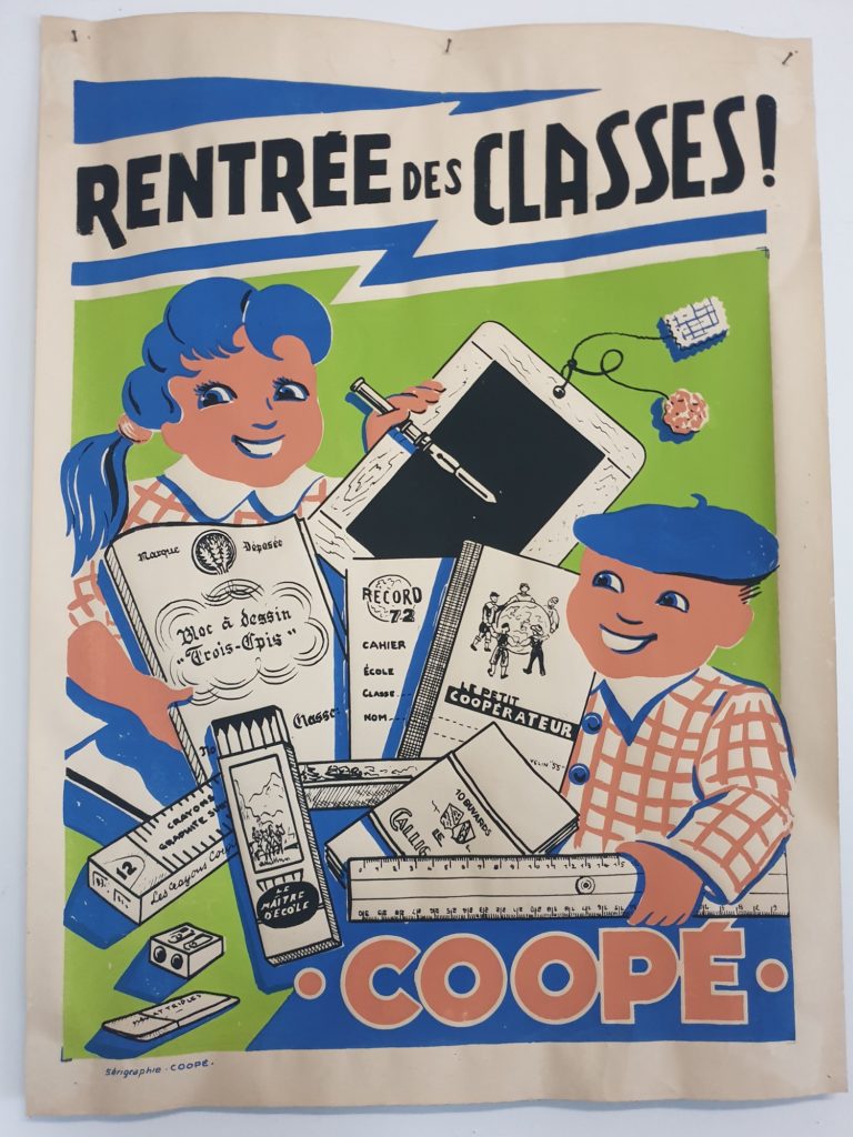 Affiche "Rentrée des classes", sérigraphie