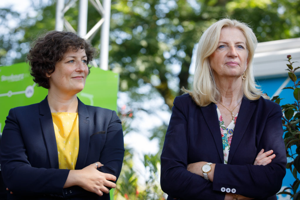 Jeanne Barseghian et Pia Imbs durant l'inauguration de la Inaug 89ème foire européenne