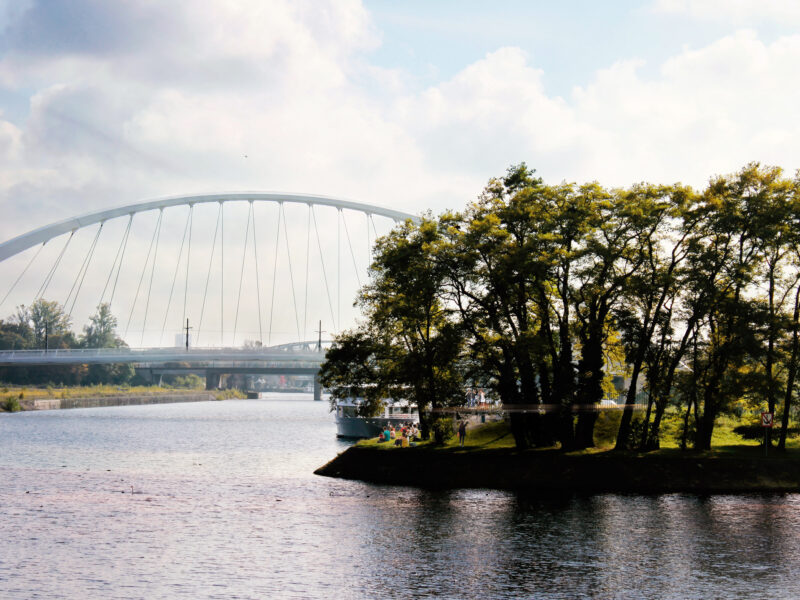 Ansicht der Citadelle von der Vorbauseite mit der André-Bord-Brücke im Hintergrund. Bildnachweis: Agence TER.