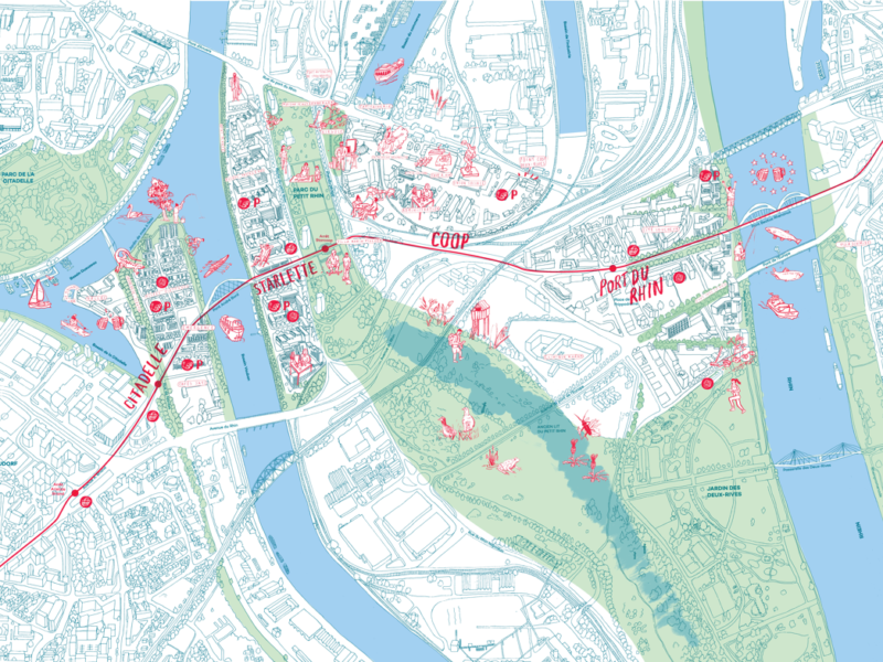 Le plan des quartiers en projet (Crédits : Approche.s !)