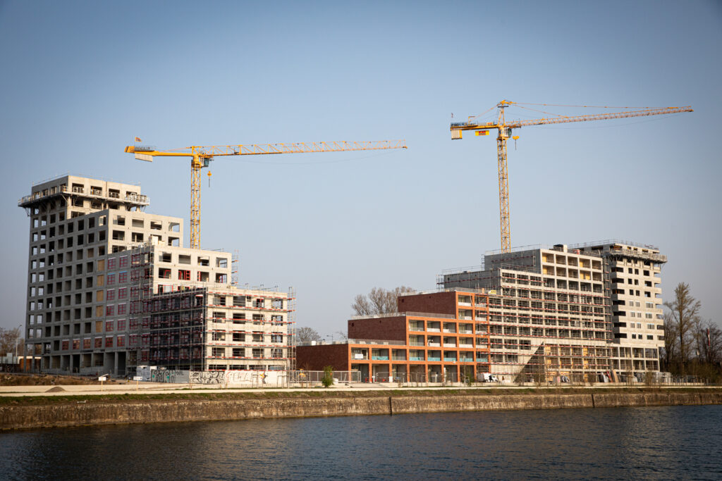 Rohbau des Wohnblocks Quai Starlette (März 2022) (Foto: Strasbourg Eurométropole)