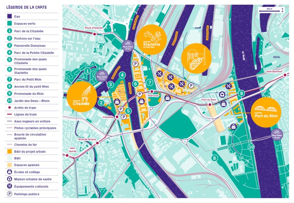 Plan global du projet urbain Deux-Rives / Zwei-Ufer