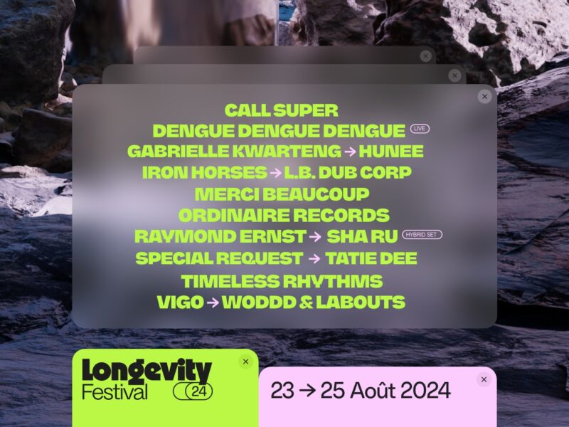 Longevity Festival, du 23 au 25 août 2024 au Jardin des Deux-Rives.