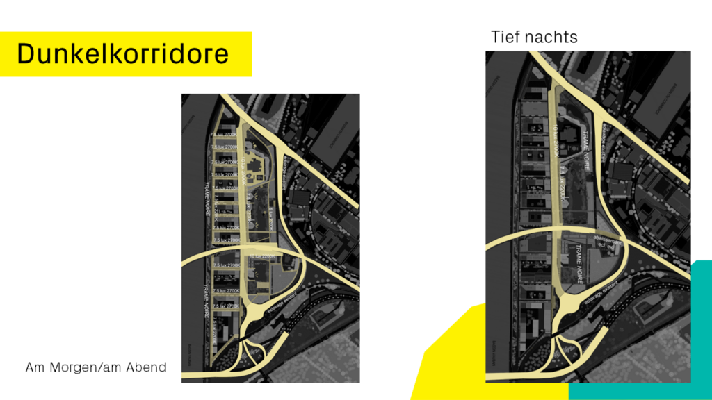 Dunkelkorridore: Die Beleuchtung des Parks und des Viertels wird auf die Hauptwege beschränkt