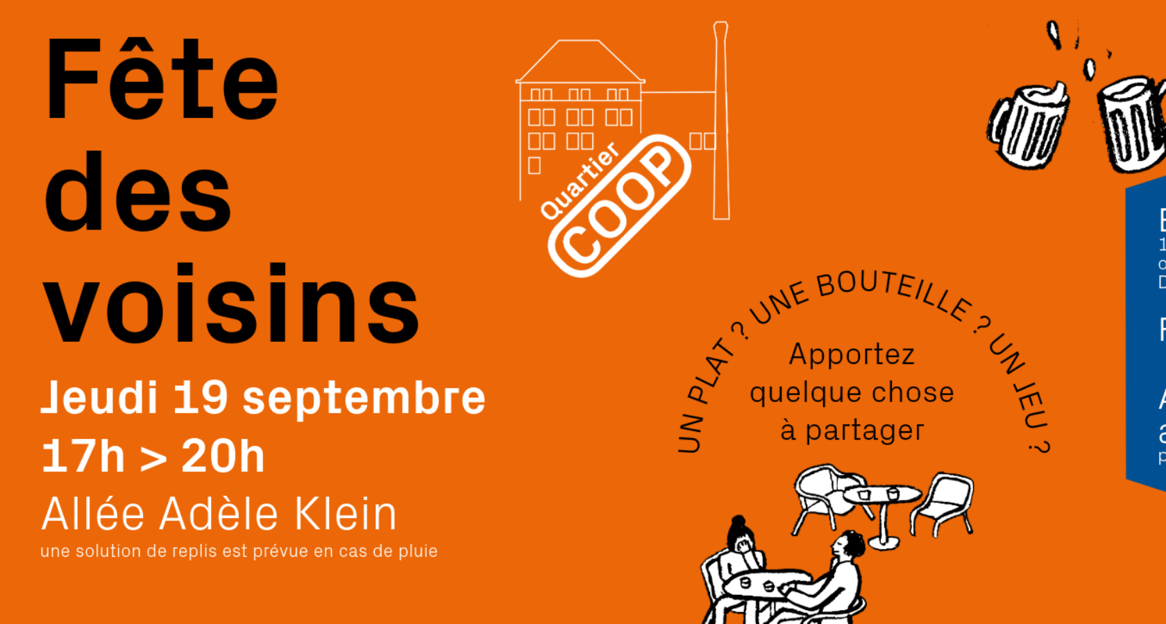 Fête des voisins à la Coop le 19 septembre à 17h !