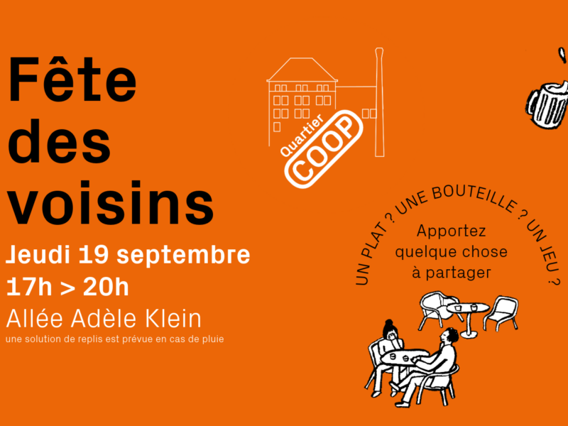 Fête des voisins à la Coop le 19 septembre à 17h !