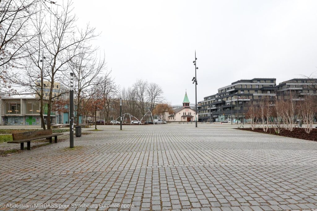 La place de l'Hippodrome. Crédits : Abdesslam Mirdass pour Strasbourg Eurométropole