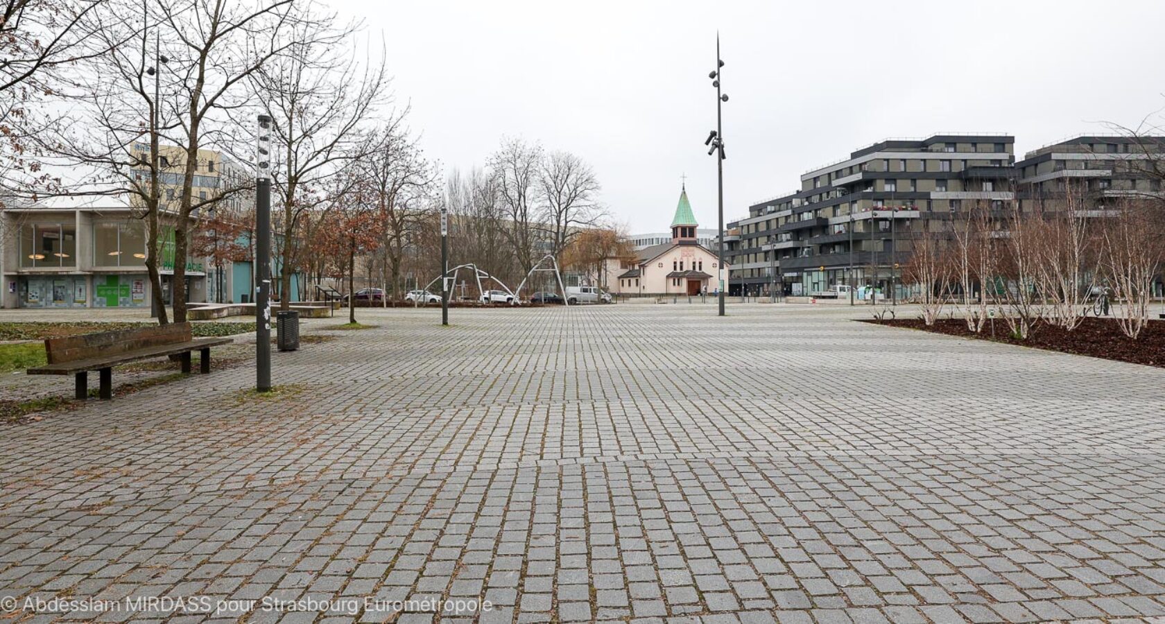 La place de l'Hippodrome. Crédits : Abdesslam Mirdass pour Strasbourg Eurométropole