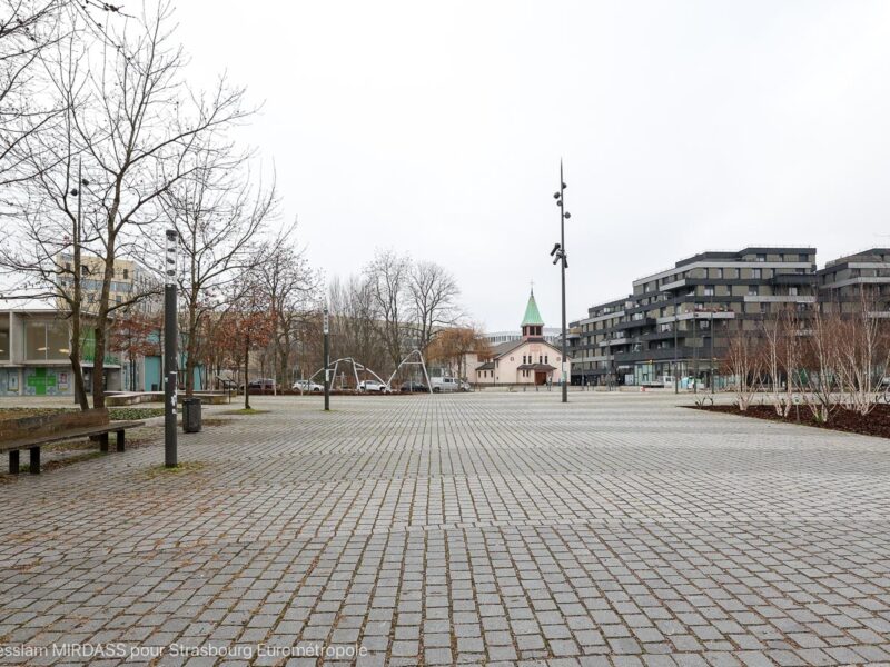 La place de l'Hippodrome. Crédits : Abdesslam Mirdass pour Strasbourg Eurométropole