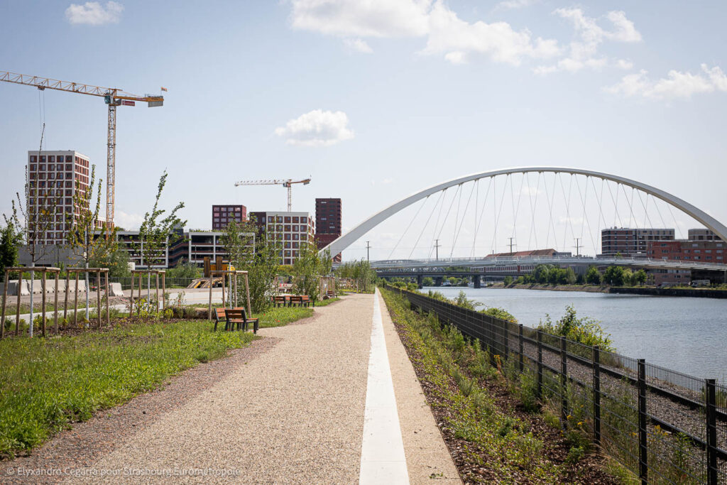 Vue de la promenade du quai Starlette. Crédits : Elyxandro Cegarra pour Strasbourg Eurométropole