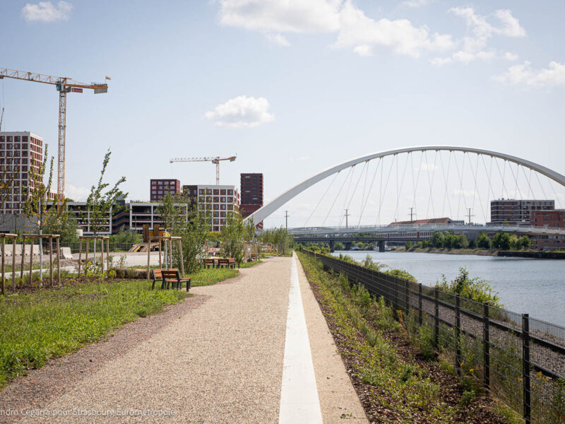 Vue de la promenade du quai Starlette. Crédits : Elyxandro Cegarra pour Strasbourg Eurométropole