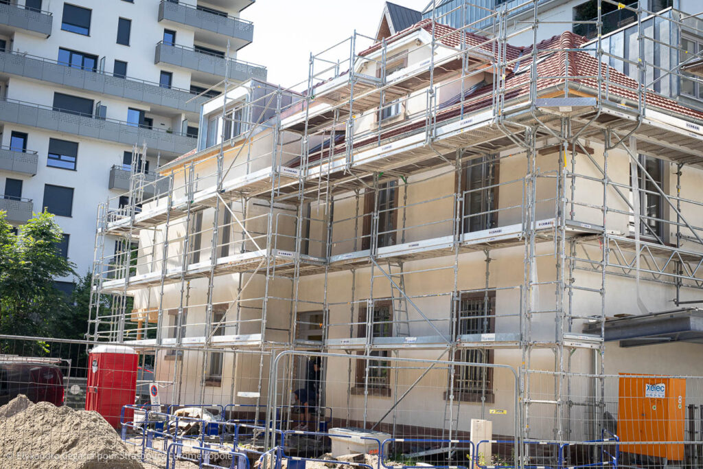 Le chantier de la Maison des Syndicats. Crédits : Elyxandro Cegarra pour Strasbourg Eurométropole