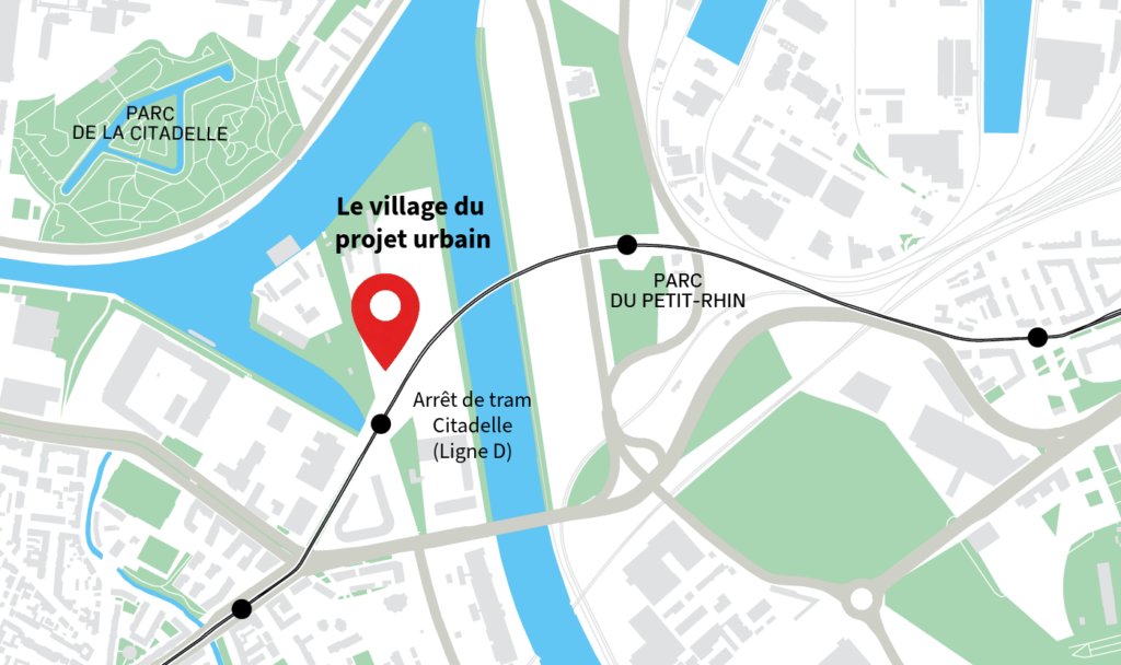 Emplacement du village du projet urbain