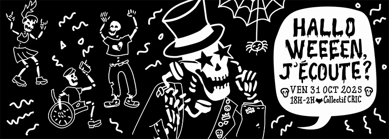 Bannière de la soirée Halloween du CRIC.