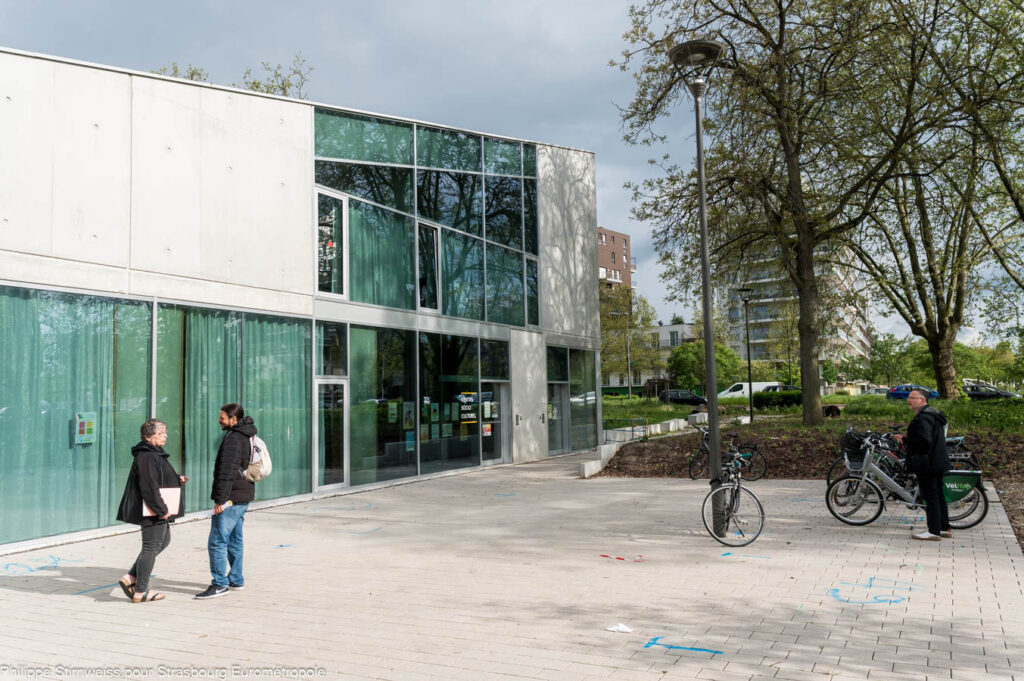 Le CSC Au-delà des Ponts, 3 place de l'Hippodrome à Strasbourg. Crédits : Philippe Stirnweiss pour Strasbourg Eurometropole