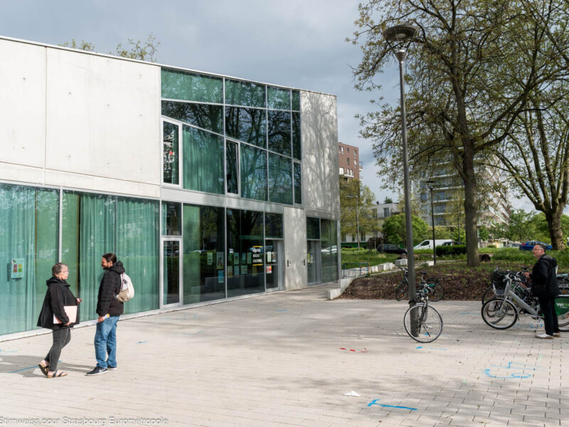 Le CSC Au-delà des Ponts, 3 place de l'Hippodrome à Strasbourg. Crédits : Philippe Stirnweiss pour Strasbourg Eurometropole