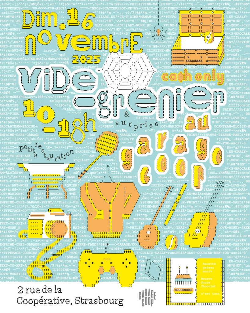 Vide-greniers du Garage Coop 2025 ! Crédits : Philippine Marquier