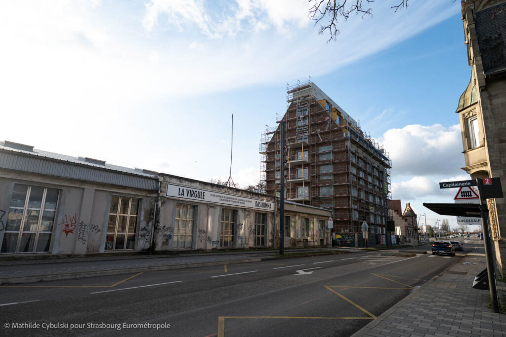 Le chantier de la Maison 115 progresse. Crédits : Mathilde Cybulski pour Strasbourg Eurométropole