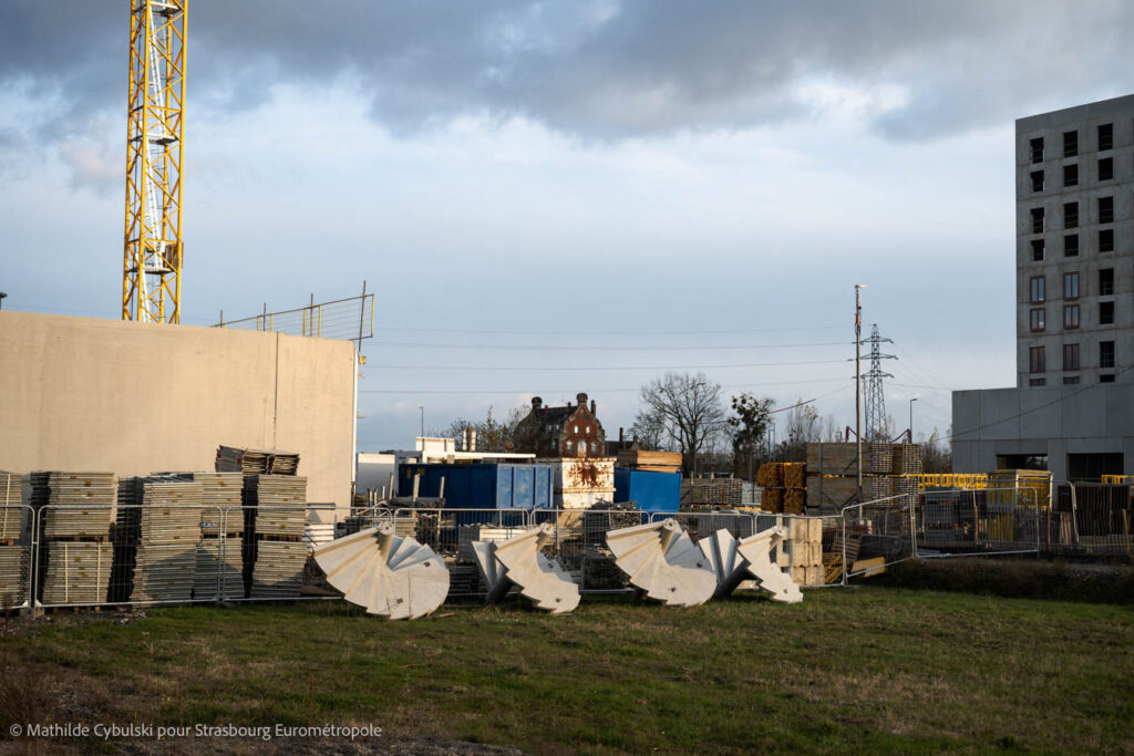 Les cages d'escaliers du programme Quai Vatel. Crédits : Mathilde Cybulski pour Strasbourg Eurométropole