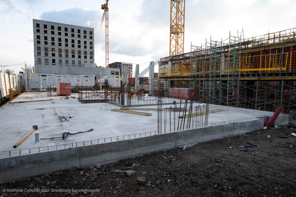 Les fondations du programme Quai Vatel. Crédits : Mathilde Cybulski pour Strasbourg Eurométropole