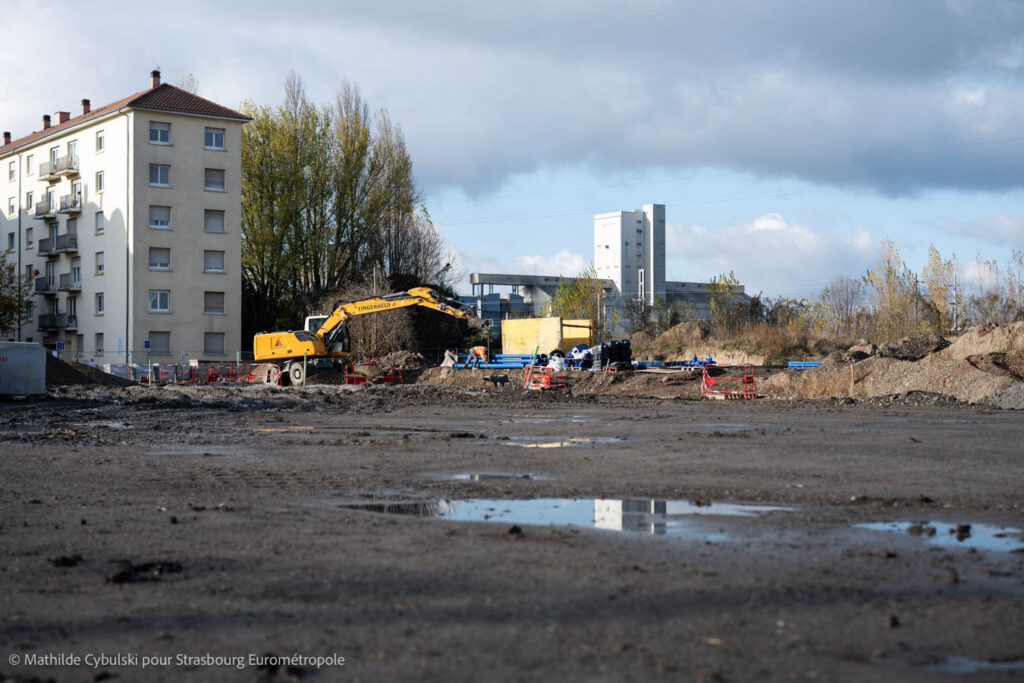 La Cour des Douanes en chantier. Crédits : Mathilde Cybulski pour Strasbourg Eurométropole