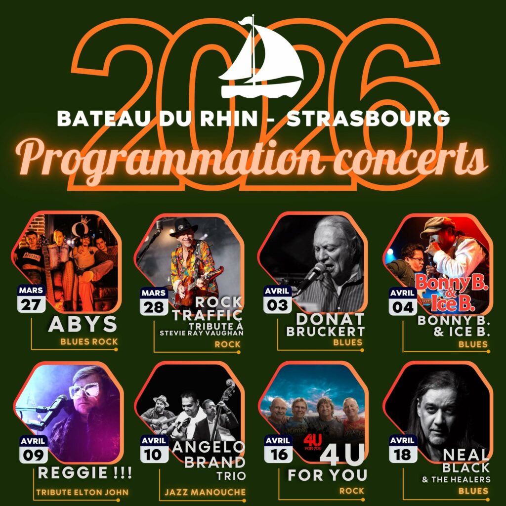 Programmation mars avril du bateau du Rhin : A retrouver sur leur site internet