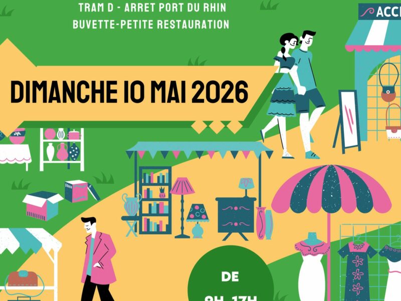 Affiche du marché aux puces du Port du Rhin