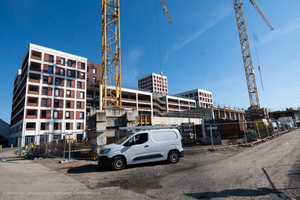 Le chantier de Quai Vauban. Crédits : Mathilde Cybulski pour Strasbourg Eurométropole