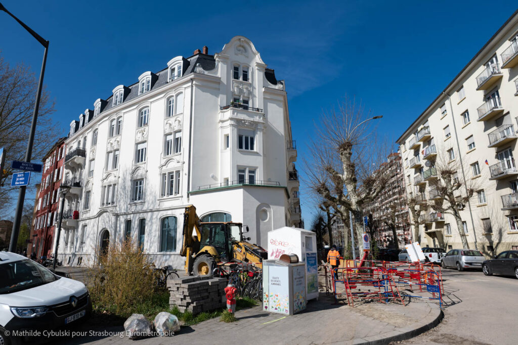 La maison urbaine de santé occupe le rez-de-chaussée de ce bâtiment rénové. Crédits : Mathilde Cybulski pour Strasbourg Eurométropole