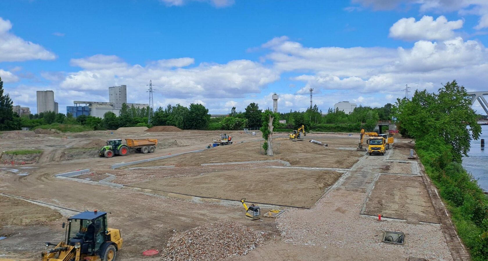Travaux de la Promenade du Rhin en mai 2026. Crédits : SPL Deux-Rives
