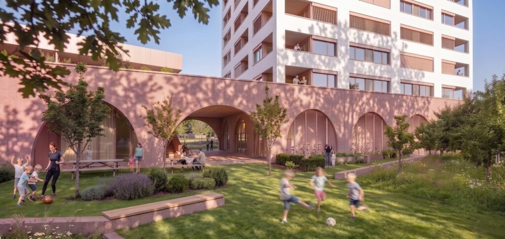 Le cœur d’îlot du programme. Crédits : TOA architectes