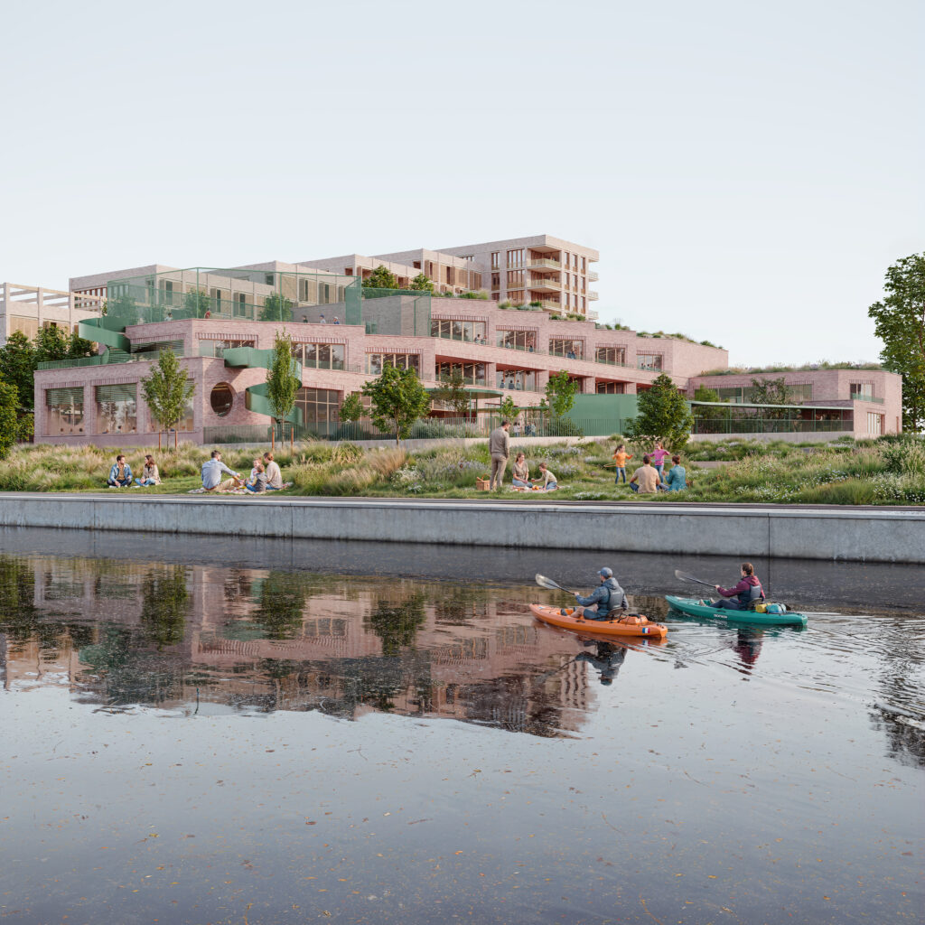 L’école Starlette vue depuis le bassin Vauban – Crédits Le Penhuel et associés